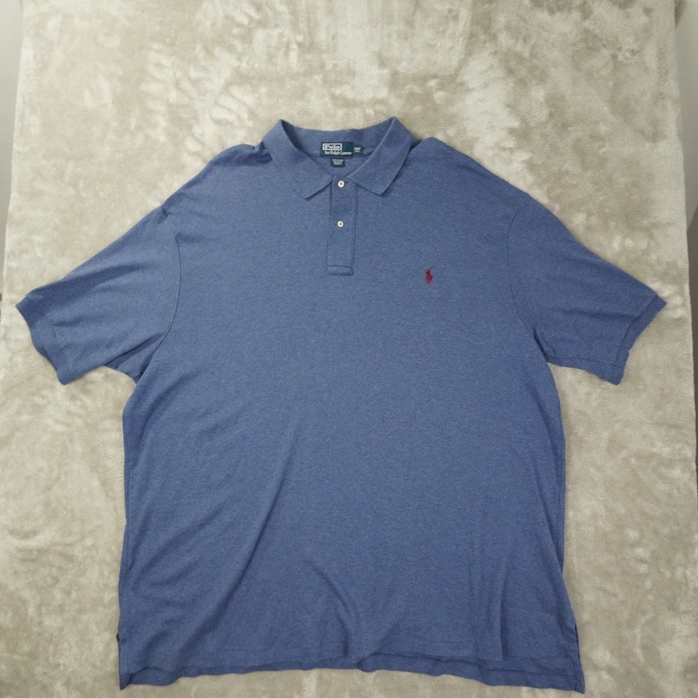 Polo Ralph Lauren Polo Shirt Men's 3XLT Blue Short Sleeve Preppy Golf